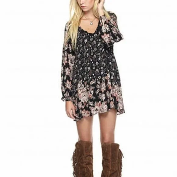 free people long sleeve swing dress Free People Sunbaked Swing Dress